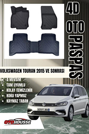 Volkswagen Touran 2015 Sonrası Havuzlu Oto Paspas