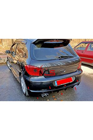 PEUGEOT 307 ARKA TAMPON EKİ KARLIK FİBERGLASS BOYASIZ