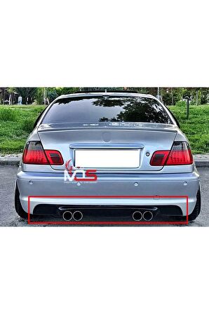 BMW E46 M TAMPON DİFÜZÖR ÇİFT ÇIKIŞ FİBERGLASS BOYASIZ