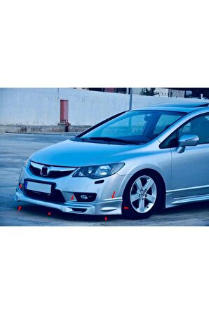 HONDA CİVİC FD6 MAKYAJLI ÖN TAMPON EKİ KARLIK FİBERGLASS BOYASIZ