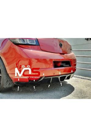 RENAULT MEGANE 3 COUPE ARKA DİFÜZÖR RS GÖRÜNÜM FİBERGLASS BOYASIZ