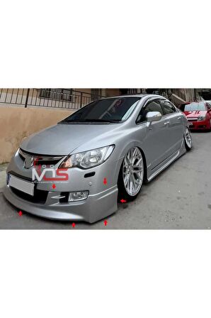 HONDA CİVİC FD6 MAKYAJSIZ KASA ÖN TAMPON EKİ KARLIK 2006-2009 FİBERGLASS BOYASIZ