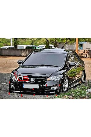 HONDA CİVİC FD6 MAKYAJSIZ KASA ÖN TAMPON EKİ KARLIK 2006-2009 FİBERGLASS BOYASIZ