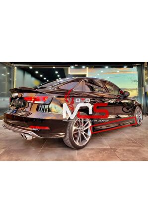 AUDİ A3 SEDAN AERO MARŞPİYEL SAĞ SOL TAKIM FİBERGLASS BOYASIZ