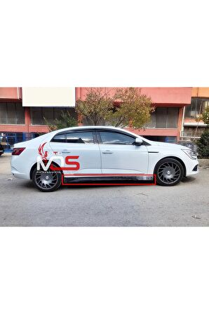 RENAULT MEGANE 4 SEDAN Uyumlu  MARŞPİYEL SAĞ SOL TAKIM FİBERGLASS BOYASIZ