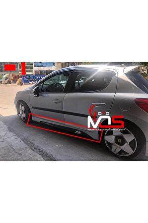 PEUGEOT 207 GTX UYUMLU MARŞPİYEL SAĞ SOL TAKIM FİBERGLASS BOYASIZ