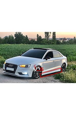 AUDİ A3 SEDAN R  Uyumlu MARŞPİYEL SAĞ SOL TAKIM FİBERGLASS BOYASIZ