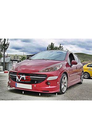 Peugeot 207 Ön Tampon Eki Fiberglass Boyasız