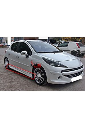 PEUGEOT 207 MARŞPİYEL SAĞ SOL TAKIM FİBERGLASS BOYASIZ