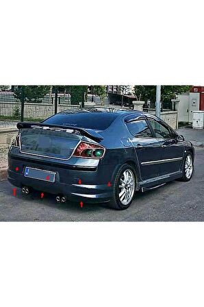 PEUGEOT 407 Uyumlu ARKA TAMPON EKİ KARLIK FİBERGLASS BOYASIZ