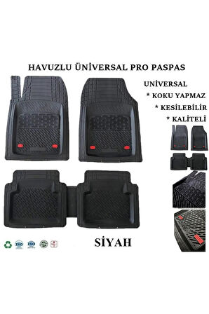 Renault Symbol 2000 4d Havuzlu Üniversal Yeni Nesil Pro Paspas Siyah