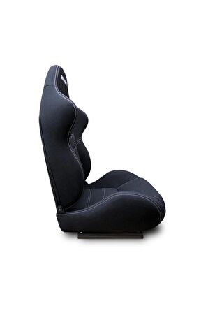 Spor Koltuk Bride Kumaş Yarış Koltuğu Siyah Beyaz Dikişli 1 Takım 2 Adet