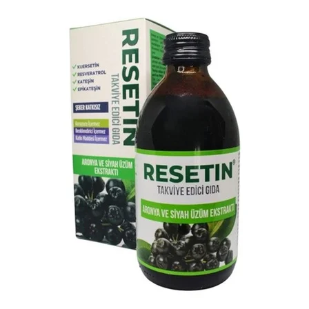Resetin Aronya ve Siyah Üzüm Ekstraktı 250 ml ( 1 ADET )