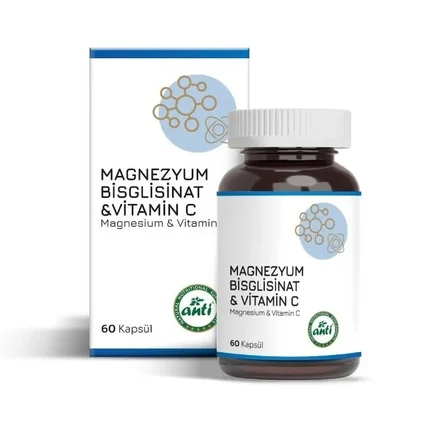 Anti Magnezyum Bisglisinat Vitamin C 60 Kapsül ( 1 ADET )