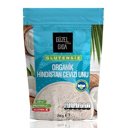 Güzel Ada Glutensiz Organik Hindistan Cevizi Unu 250G ( 1 ADET )