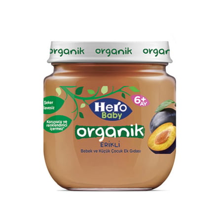 Hero Baby Organik Erik Püreli Kavanoz Mama 120 G ( 1 ADET )