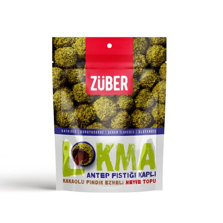 Züber Lokma Antep Fıstığı Kaplı Meyve Topu 96 G ( 1 ADET )