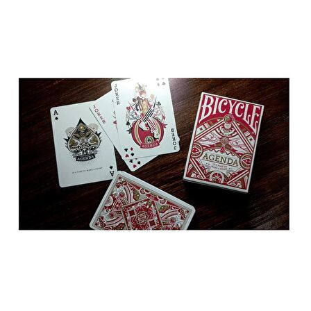 Bicycle Agenda Red Oyun Kağıdı Premium Koleksiyonluk Kartları Kart