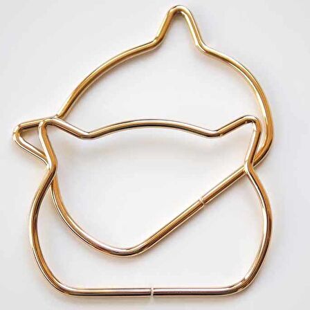 Çanta Sapi Metal Kedi Gold