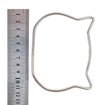 Çanta Sapi Metal Kedi Gümüş