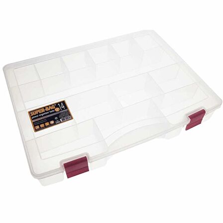 Hobi Kutusu Şeffaf Organizer 14 Bölmeli