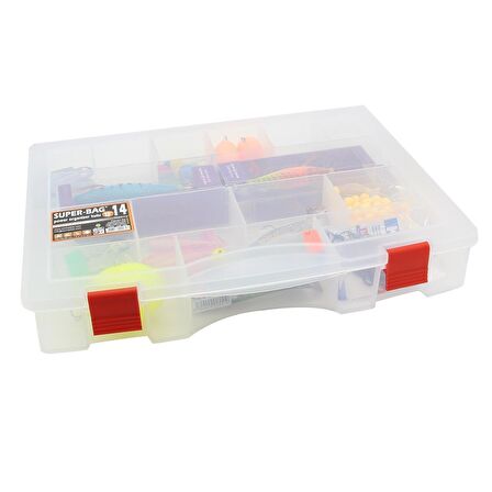 Hobi Kutusu Şeffaf Organizer 14 Bölmeli