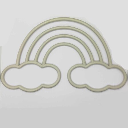 Plastik Makrome Ve Kapı Süsü Aparatı Gökkuşagı Bulutlu