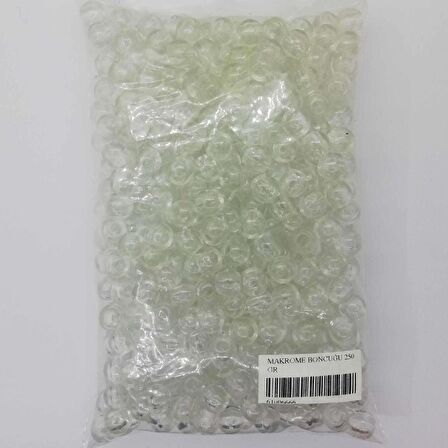Makrome Boncuk - İğne Oyası Sarma Boncuk Şeffaf  ( 250 Gr )