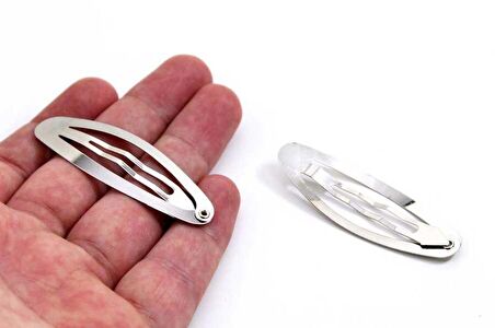 Metal Çıtçıt Toka ( 100 Adet ) Gümüş Renk 5 Cm