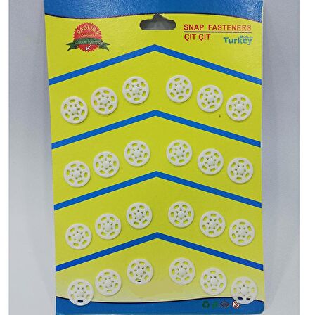 Plastik Çıtçıt 18 Mm Beyaz