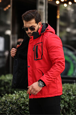 Outdoor Su,soğuk,rüzgar Geçirmez Içi Kürklü Elyaf Dolgulu Softshell Erkek Dağcı,kampcı,kayakcı Montu