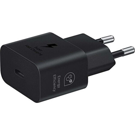 OUTLET Samsung 25w Type-C Hızlı Şarj Adaptörü Siyah EP-T2510NBEGWW  (Samsung Türkiye Garantili) 2023 versiyon OUTLET