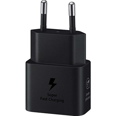 OUTLET Samsung 25w Type-C Hızlı Şarj Adaptörü Siyah EP-T2510NBEGWW  (Samsung Türkiye Garantili) 2023 versiyon OUTLET