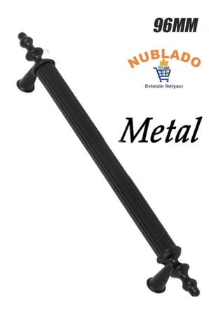 Ovacık(96 MM - 9.6 CM) Metal Mat Siyah Mobilya Mutfak Çekmece Dolap Dolabı Kulpu Kulbu Kulpları