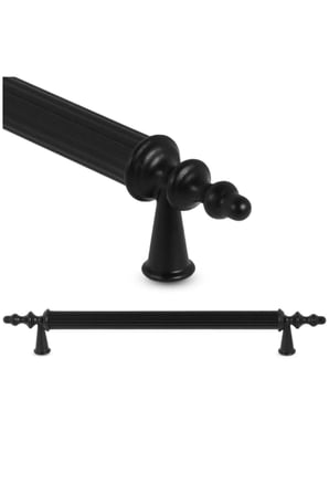 Ovacık(96 MM - 9.6 CM) Metal Mat Siyah Mobilya Mutfak Çekmece Dolap Dolabı Kulpu Kulbu Kulpları