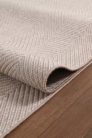 Elit Premium Sisal Jut Halı 1001 -Bej Krem Balık Sırtı Desen