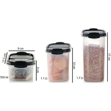 Tupperware OVAL SET 3'LÜ SİYAH