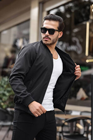 UNİSEX OVERSİZE KOL DETAY ASTARLI  KOLEJ CEKET