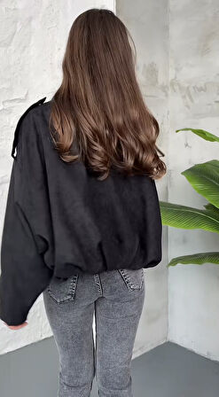 Prifaldi Premium Oversize Süet Bomber Ceket