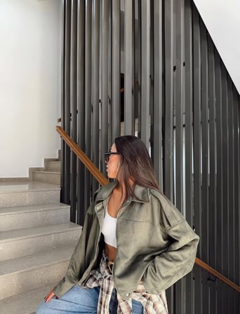 Prifaldi Premium Oversize Süet Bomber Ceket