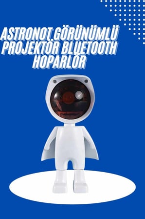 Astronot Işık Projektörü Gökkuşağı Projeksiyon Gece Lambası Hediyelik