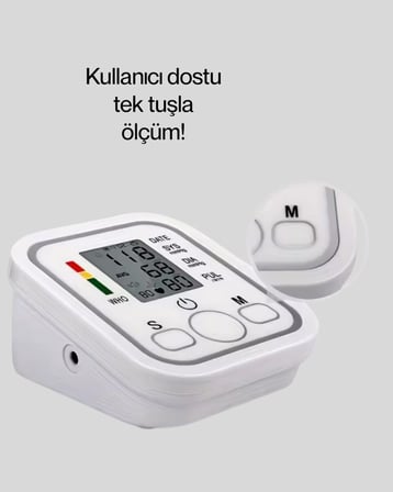 Kol Tipi LCD Ekranlı Elektronik Tansiyon Monitörü