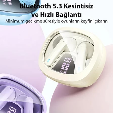 HOCO EQ6 Göstergeli TWS Bluetooth 5.3 Kablosuz Stereo Kulakiçi Kulaklık-(5775)
