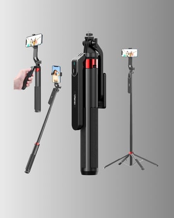 Dikey ve Yatay Çekim Destekli Selfie Stick Tripod