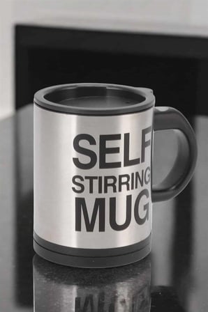 Yazılı Mug Kupa Karıştırıcı Özelliği Ve Paslanmaz Çelik