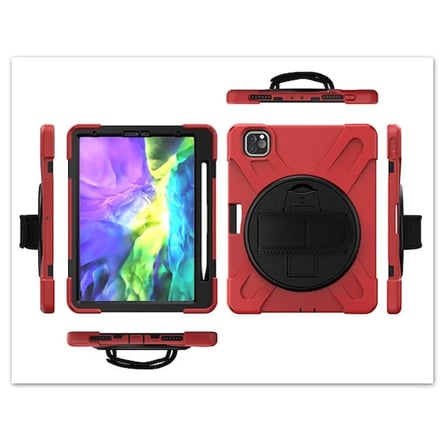 iPad Pro11 (2021-2020-2018) Kılıf Shockproof 3 Katmanlı Standlı Zırh Kılıf Ka