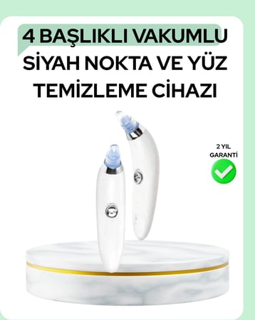 Gözenek Açıcı Buhar Etkili Vakumlu Siyah Nokta Temizleyici – Farklı Cilt Tipl