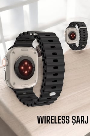 45 MM Gri Kasa Ultra Akıllı Saat Sesli Görüşme Sağlık Takibi Suya Dayanıklı