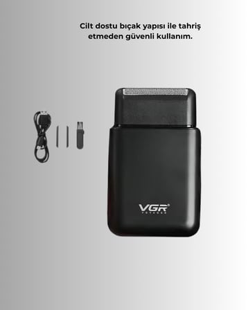 Taşınabilir Mini Elektrikli Tıraş Makinesi | Sessiz ve Güçlü Motor