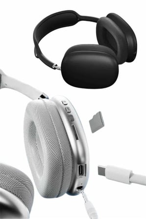 2025 Model Kulak Üstü Kablosuz Bluetooth Kulaklık Gürültü Azalta Uzun Pil